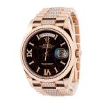 Super Clone Rolex Day-Date 36 Rose Gold Diamond Dial - Image 3