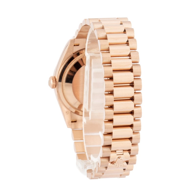 Super Clone Rolex Day-Date 36 128235 Everose Gold Clean Factory