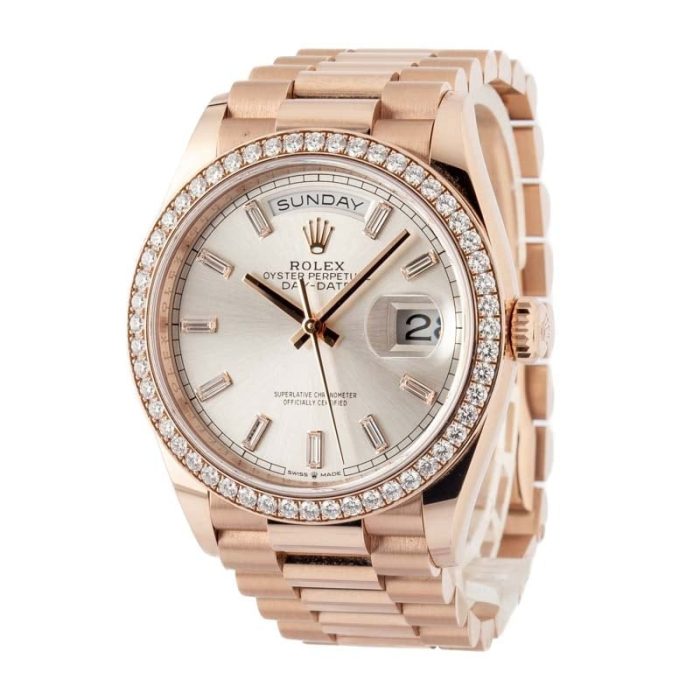 Clean Factory Super Clone Rolex Day-Date 36 Rose Gold Diamond - Image 3