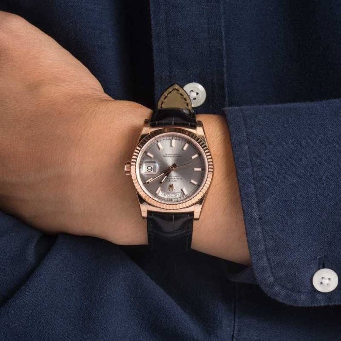 Clean Factory Super Clone Rolex Day-Date 36 Rose Gold AAA Rep - Image 6