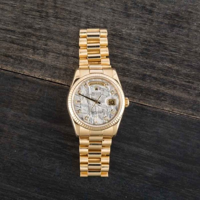 Super Clone Rolex Day-Date 36 Meteorite Diamond Dial 118238 - Image 6