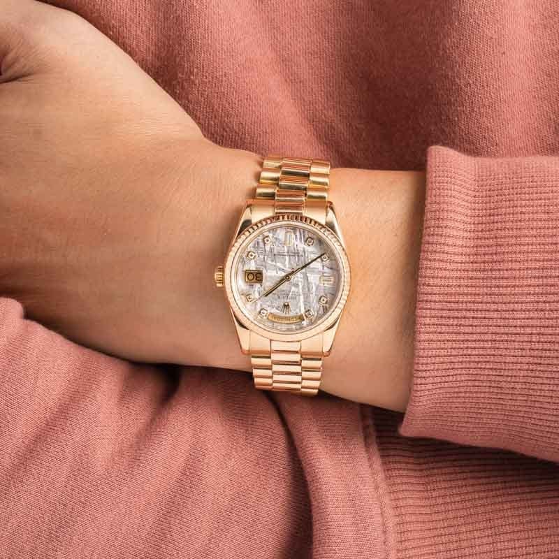Super Clone Rolex Day-Date 36 Meteorite Diamond Dial 118238