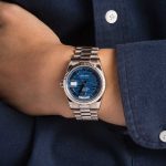 Super Clone Rolex Day-Date 36 White Gold Blue Wave Dial - Image 5