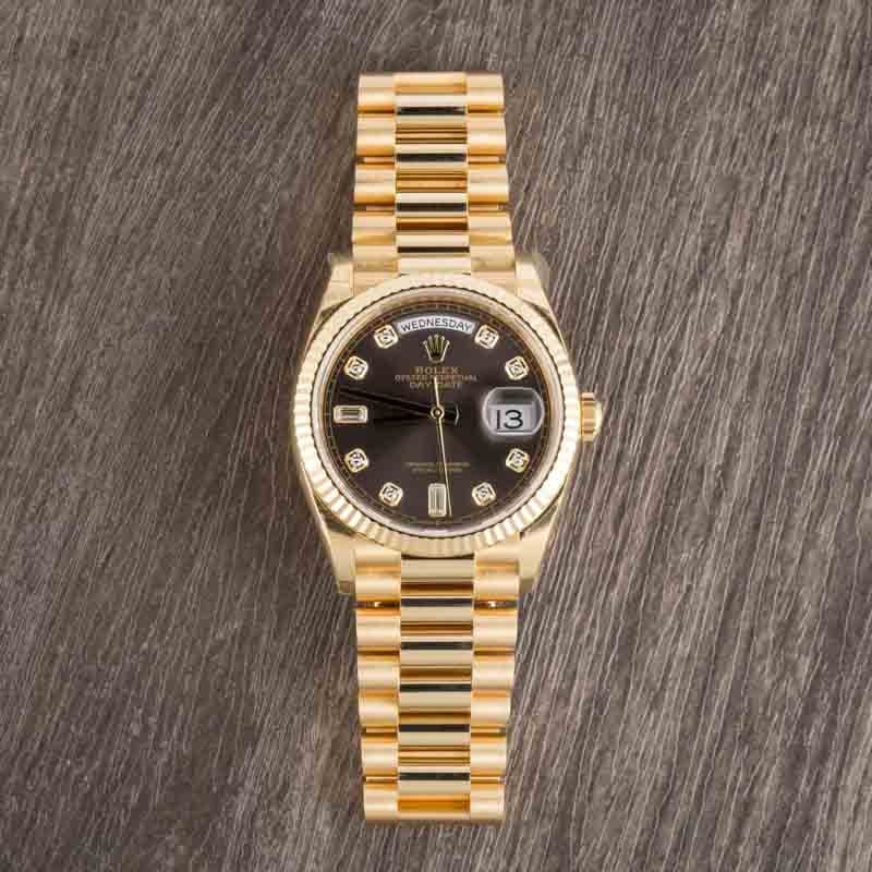 Super Clone Rolex Day-Date 36 128238 AAA Yellow Gold