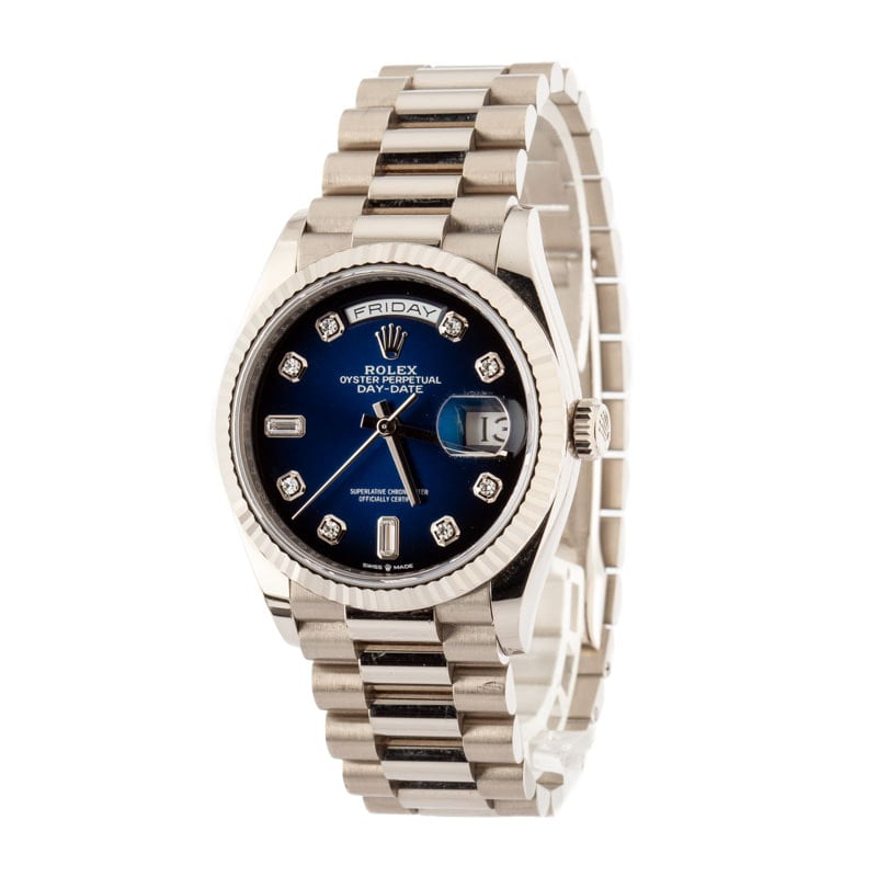 Super Clone Rolex Day-Date 128239 Blue Diamond Dial 36mm