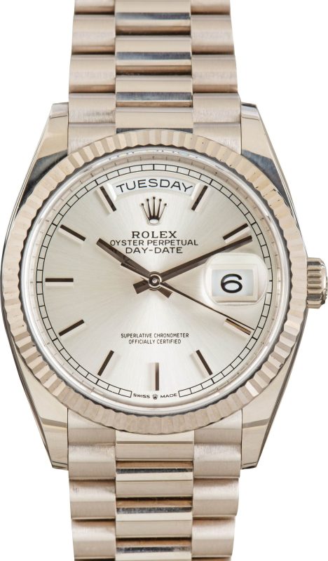 Clean Factory Super Clone Rolex Day-Date 36 White Gold AAA Rep