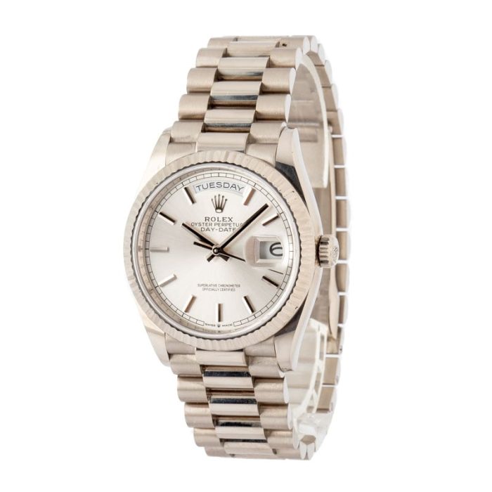 Clean Factory Super Clone Rolex Day-Date 36 White Gold AAA Rep - Image 3