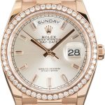 Clean Factory Super Clone Rolex Day-Date 36 Rose Gold Diamond