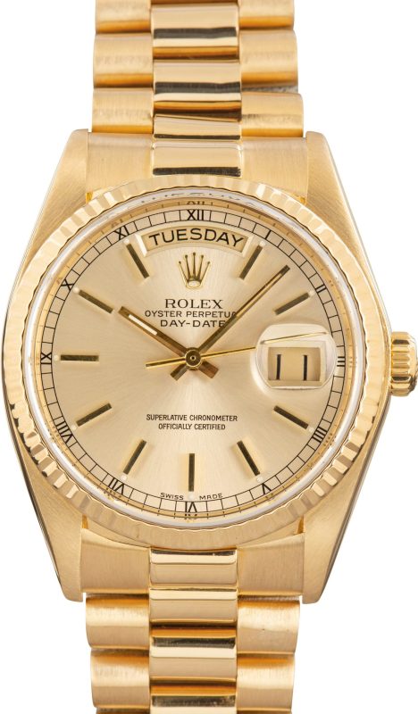Super Clone Rolex Day-Date 18038 Champagne Dial AAA Replica
