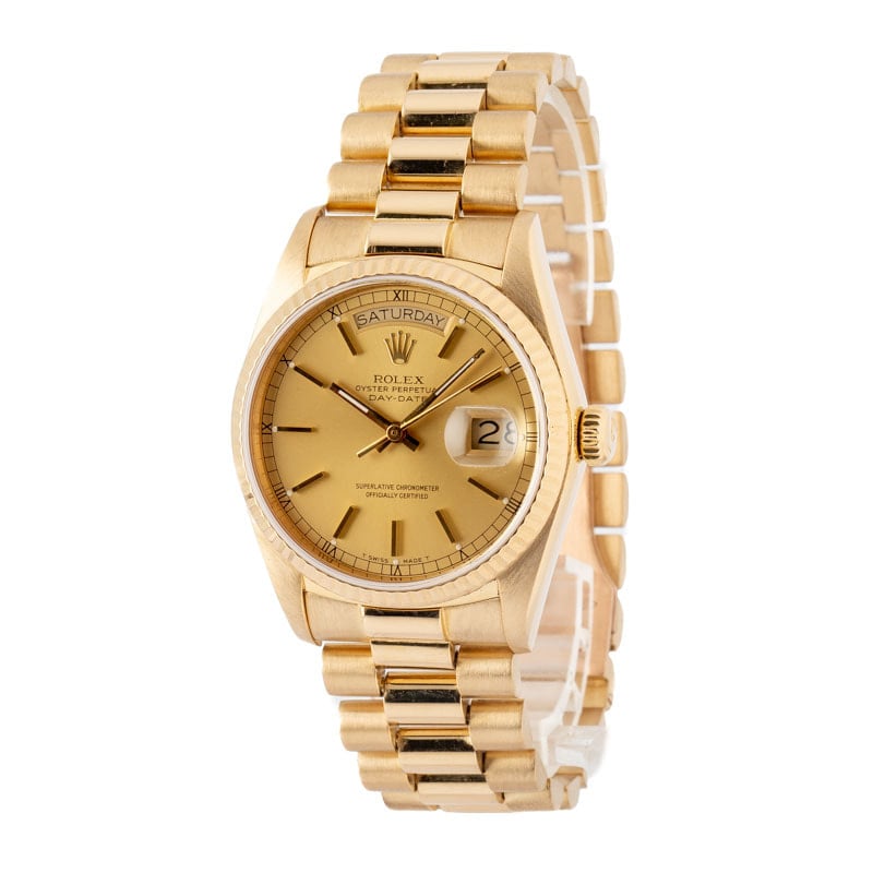 Clean Factory Super Clone Rolex Day-Date 18038 Champagne 36mm