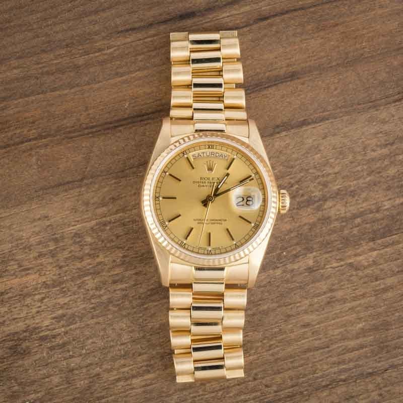 Clean Factory Super Clone Rolex Day-Date 18038 Champagne 36mm