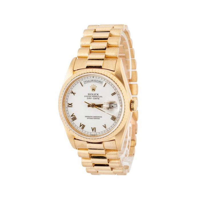 Super Clone Rolex Day-Date 36 Yellow Gold White Dial AAA Rep - Image 3