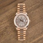 Clean Factory Super Clone Rolex Day-Date 40 Rose Gold Sundust Tapestry - Image 5