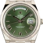 Clean Factory Super Clone Rolex Day-Date 40 Platinum Green Dial