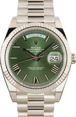 Clean Factory Super Clone Rolex Day-Date 40 Platinum Green Dial