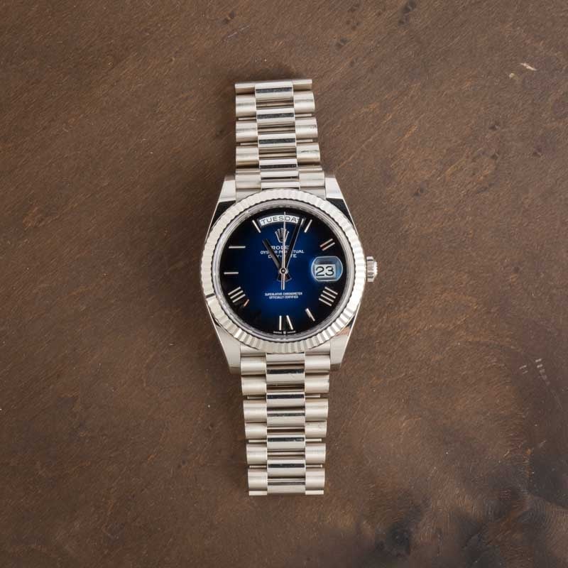 Super Clone Rolex Day-Date 40 President 228239 Blue Dial AAA