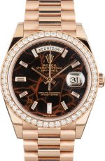 Clean Factory Super Clone Rolex Day-Date 40 Rose Gold Diamond
