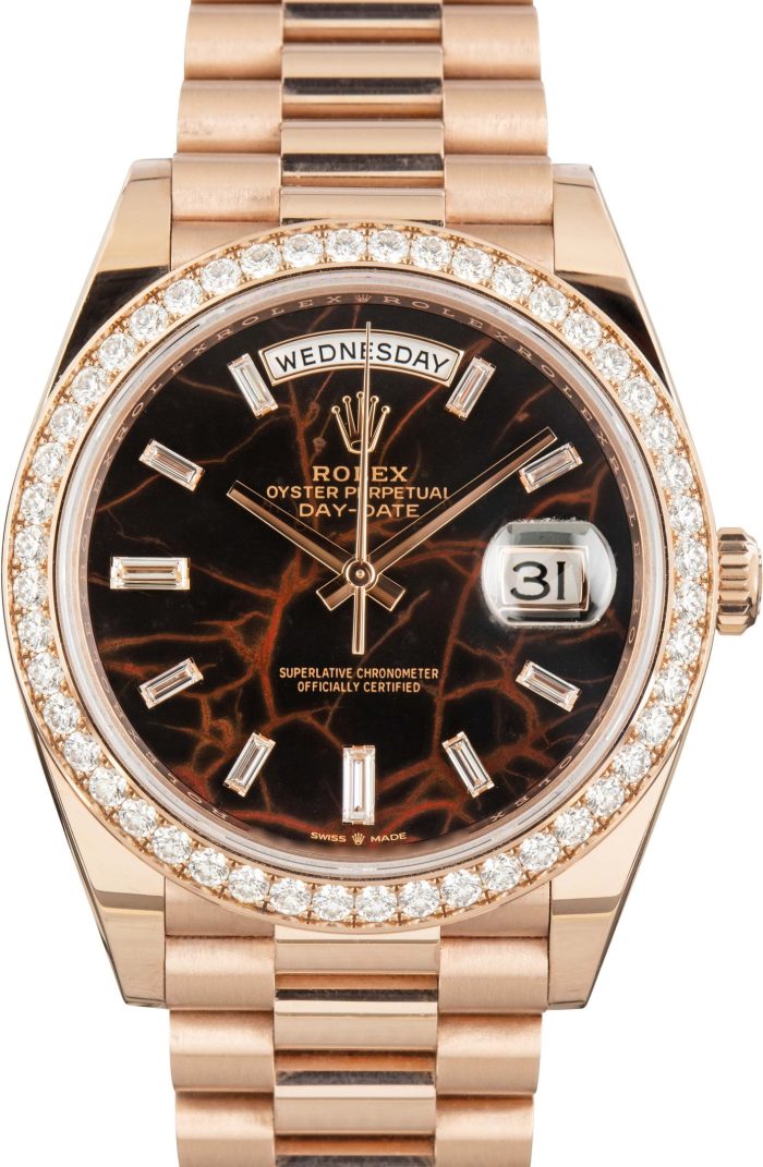 Clean Factory Super Clone Rolex Day-Date 40 Rose Gold Diamond - Image 2