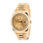 Super Clone Rolex Day-Date II 218238 Champagne Index 41mm - Image 3