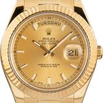 Super Clone Rolex Day-Date II 218238 Champagne Index 41mm