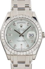 Clean Factory Super Clone Rolex Day-Date Platinum Ice Blue Dial