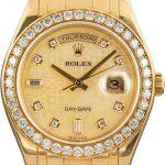 Clean Factory Super Clone Rolex Day-Date 18948 Gold AAA Rep