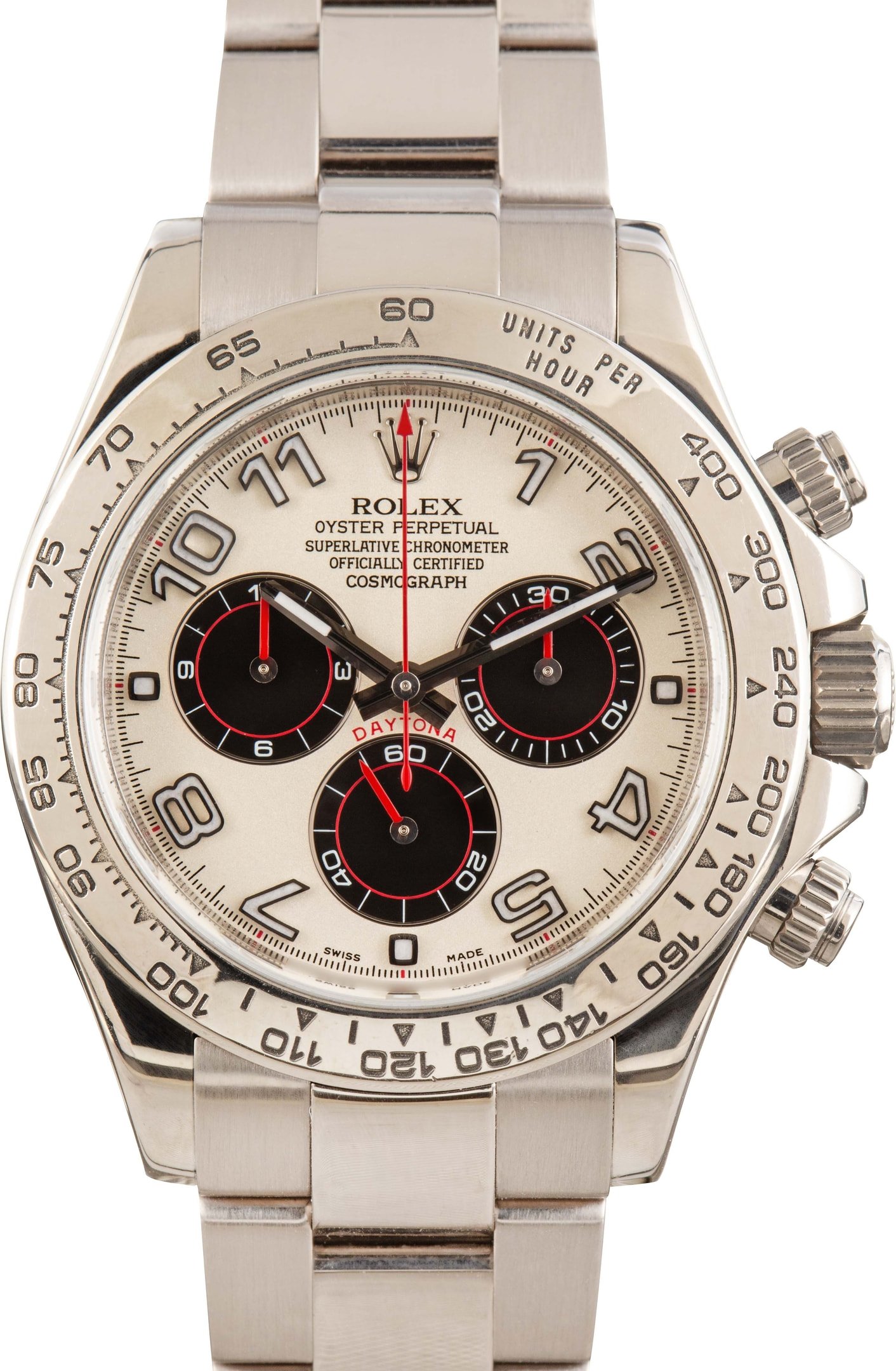 zUsed-Rolex-Daytona-116509-White-Arabic-Dial-SKU180145 Clean Factory Super Clone Rolex Daytona 116509 White Gold - Image 1