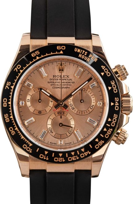 Super Clone Rolex Daytona 116515 Everose Gold Diamond Dial