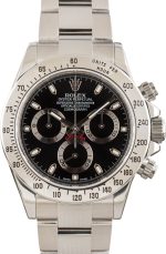 Super Clone Rolex Daytona 116520 Black Dial Steel Oyster