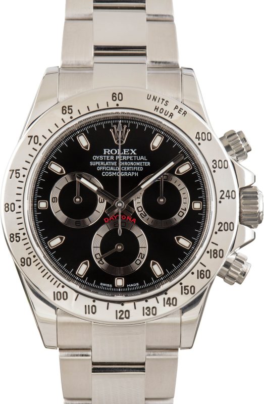 Super Clone Rolex Daytona 116520 Black Dial Steel Oyster