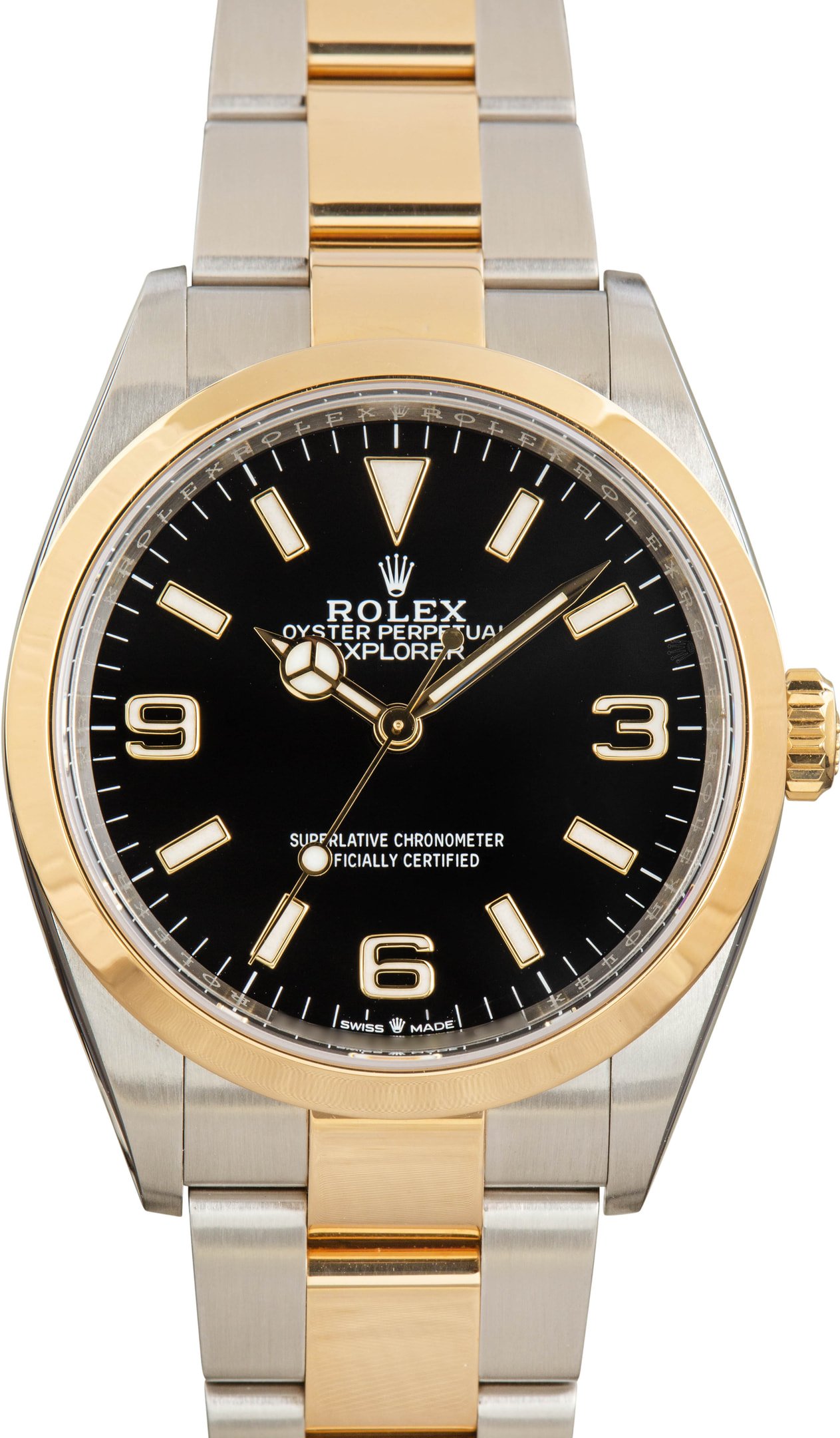 zUsed-Rolex-Explorer-36-124273-Black-Dial-SKU182992 Super Clone Rolex Explorer 124273 Two-Tone AAA Replica - Image 1