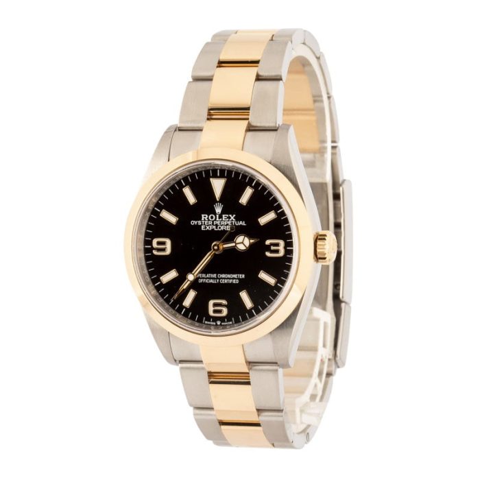 Clean Factory Super Clone Rolex Explorer 124273 Two-Tone 36mm - Image 3