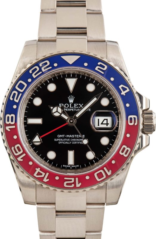 Super Clone Rolex GMT-Master II 116719 White Gold Pepsi
