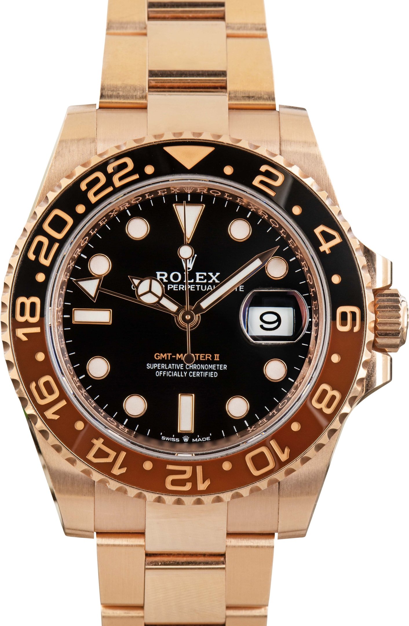 zUsed-Rolex-GMT-Master-II-126715-Black-Dial-SKU182508 Super Clone Rolex GMT-Master II Everose Root Beer 40mm - Image 1