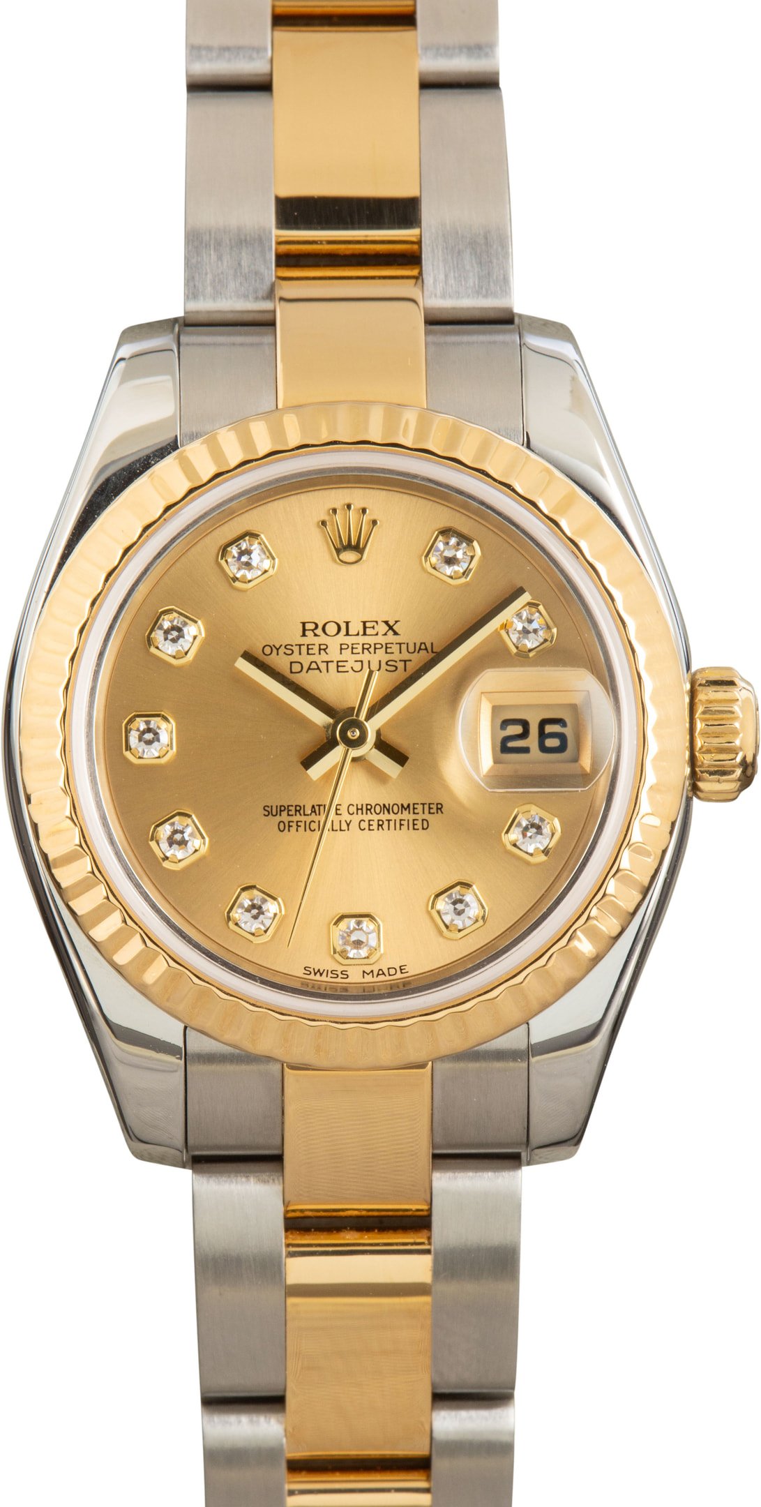 zUsed-Rolex-Lady-Datejust-179173-SKU181507 Super Clone Rolex Lady-Datejust 179173 Champagne Diamond 26mm - Image 1
