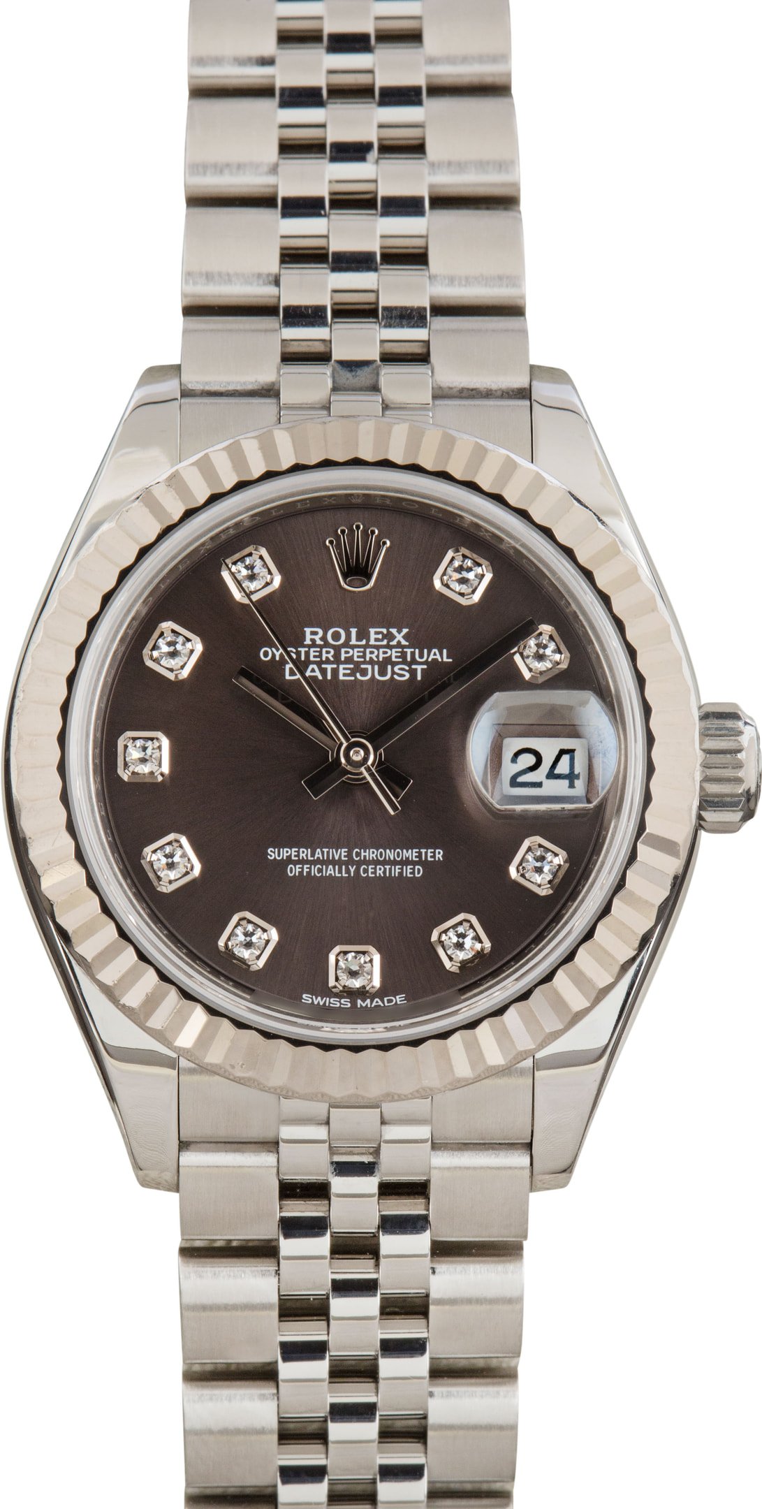 zUsed-Rolex-Lady-Datejust-279174-SKU183117 Super Clone Rolex Lady Datejust 28mm Slate Diamond Dial 279174 - Image 1