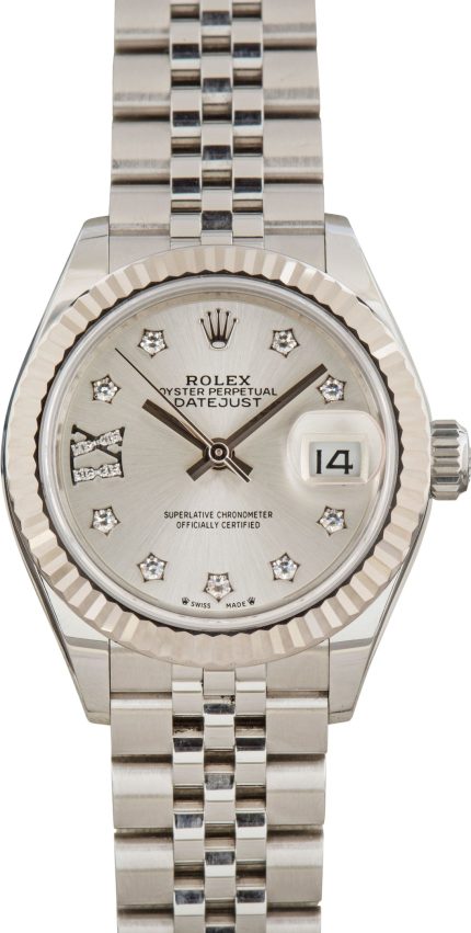 Clean Factory Super Clone Rolex Lady Datejust 279174 Silver Diamond