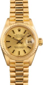 Super Clone Rolex Lady Datejust 6917 18K Gold AAA Replica