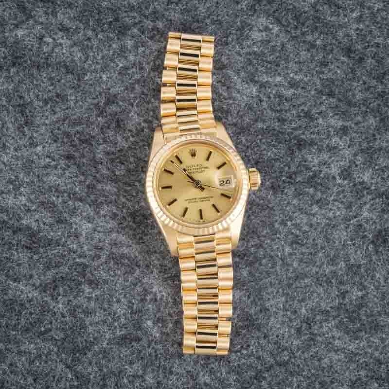 Super Clone Rolex Lady Datejust 6917 18K Gold AAA Replica