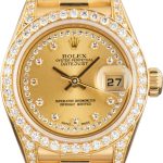 Super Clone Rolex Lady Datejust 26mm Yellow Gold Diamond