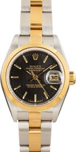 Super Clone Rolex Lady Datejust 79163 Black Tapestry 26mm