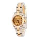 Clean Factory Super Clone Rolex Lady Datejust 79163 Champagne Arabic Dial - Image 3