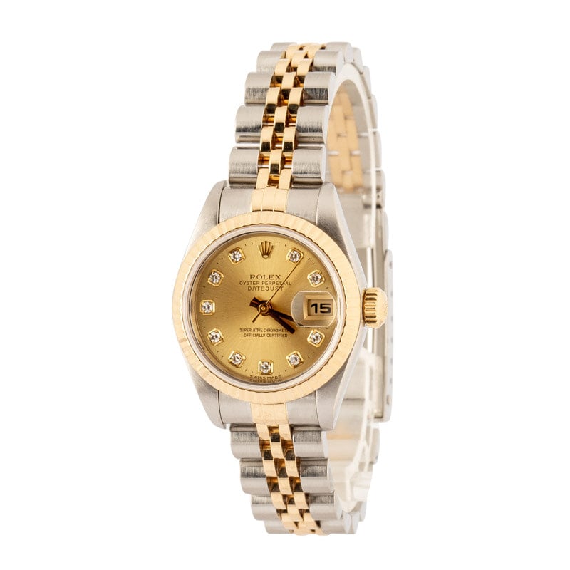 Clean Factory Super Clone Rolex Lady Datejust 79173 Champagne Diamond