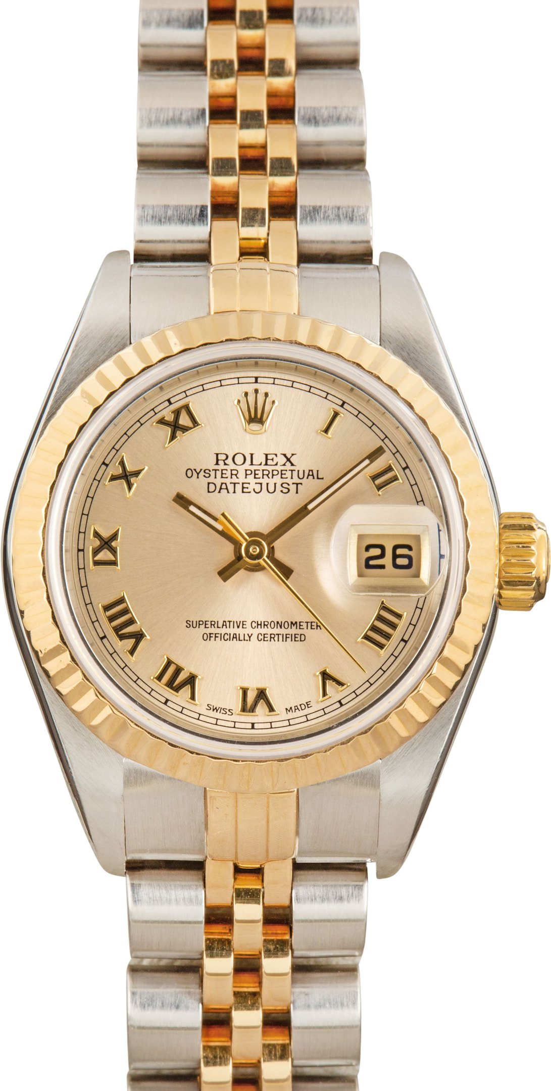 zUsed-Rolex-Lady-Datejust-79173-SKU172363 Super Clone Lady Rolex Datejust 79173 Steel Gold Champagne Roman - Image 1