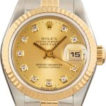 Clean Factory Super Clone Rolex Lady Datejust 79173 Champagne Diamond