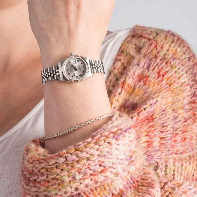 Clean Factory Super Clone Rolex Lady Datejust 79174 Silver Roman