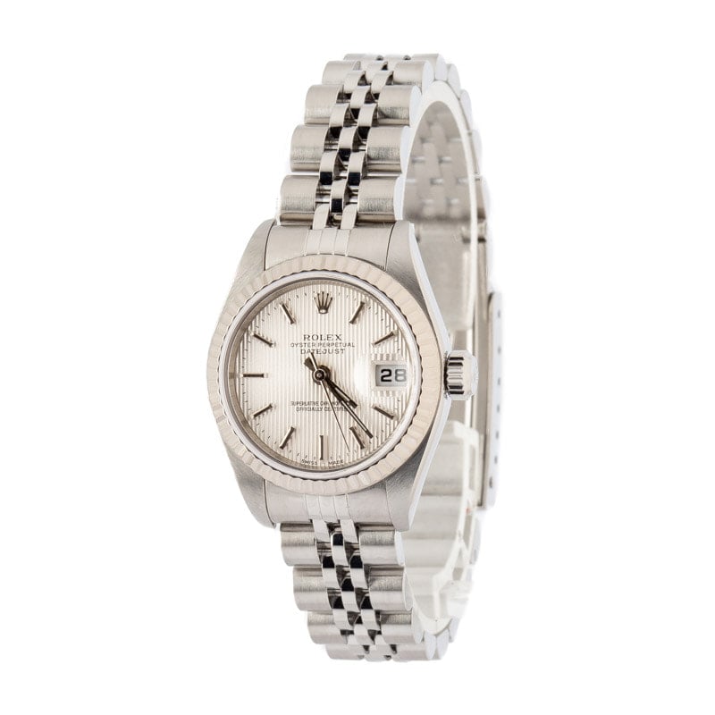 Super Clone Rolex Lady Datejust 79174 Silver Tapestry 26mm