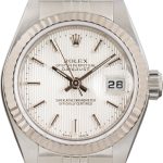 Super Clone Rolex Lady Datejust 79174 Silver Tapestry 26mm