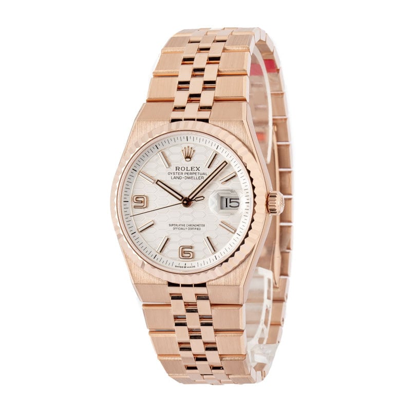 Super Clone Rolex Land-Dweller 36 Everose Gold Clean Factory AAA