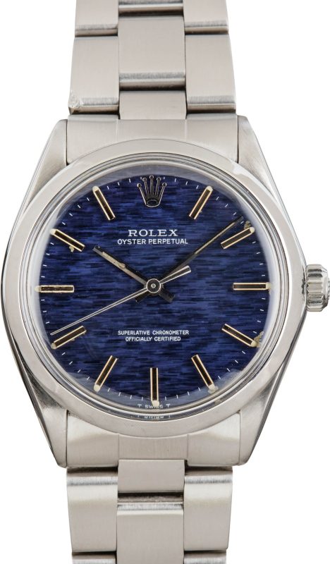 Super Clone Rolex Oyster Perpetual 34 Blue Dial 1002 Stainless Steel